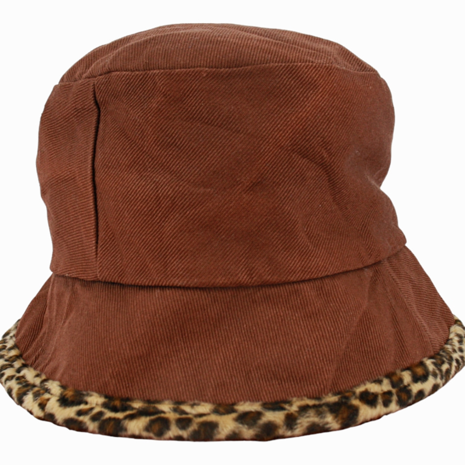 VINKG 호피무늬 포인트 모자